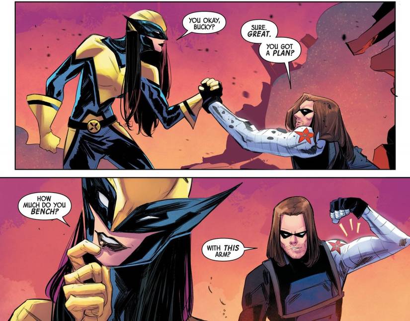 Bucky Barnes and Wolverine Laura Kinney Flex
