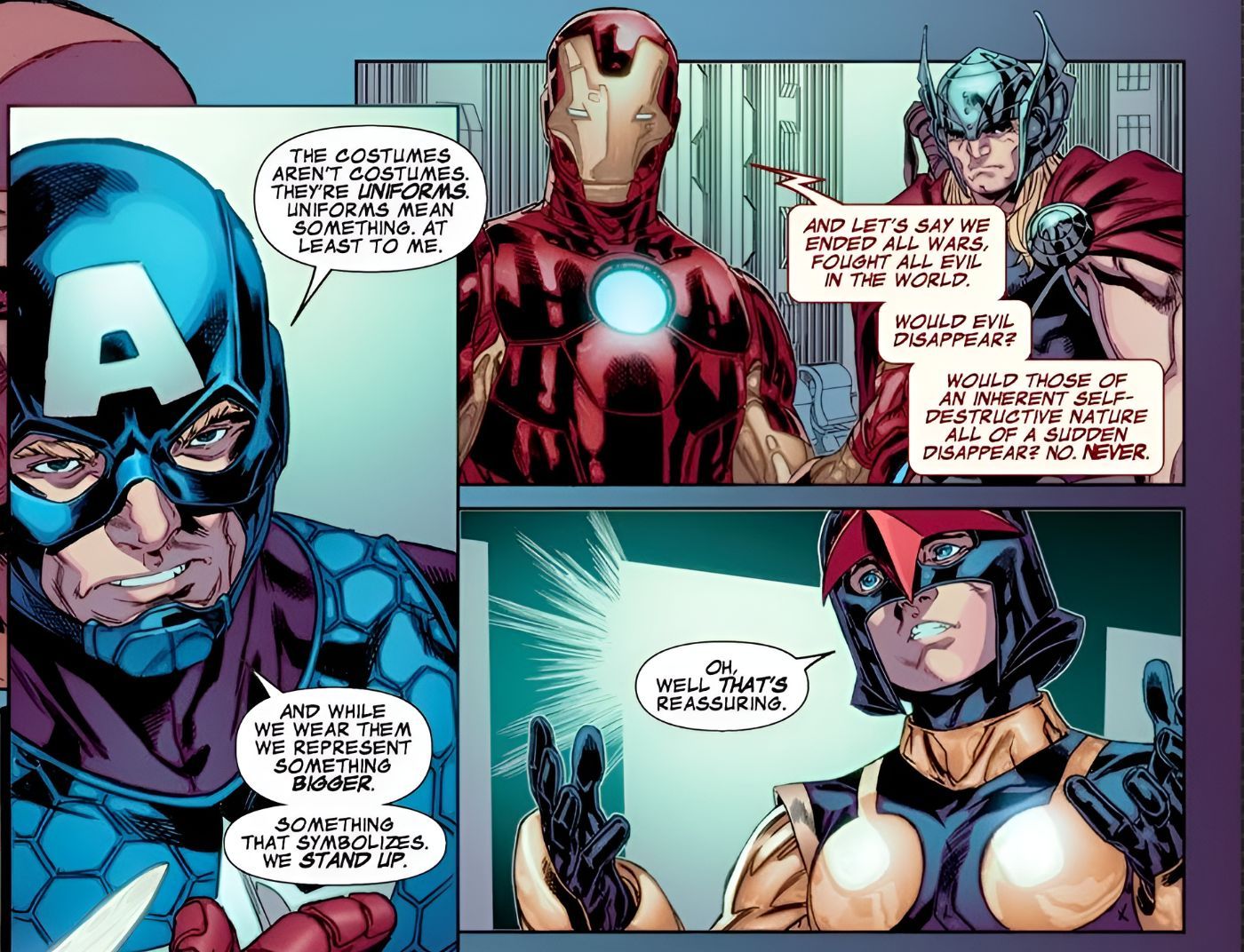 Captain America Talks About the Uniform to Nova