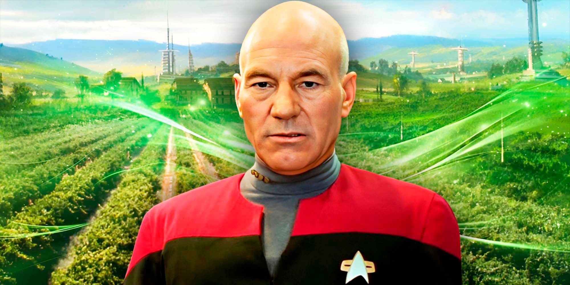Captain Picard in Star Trek Generations and the Chateau Picard vineyard