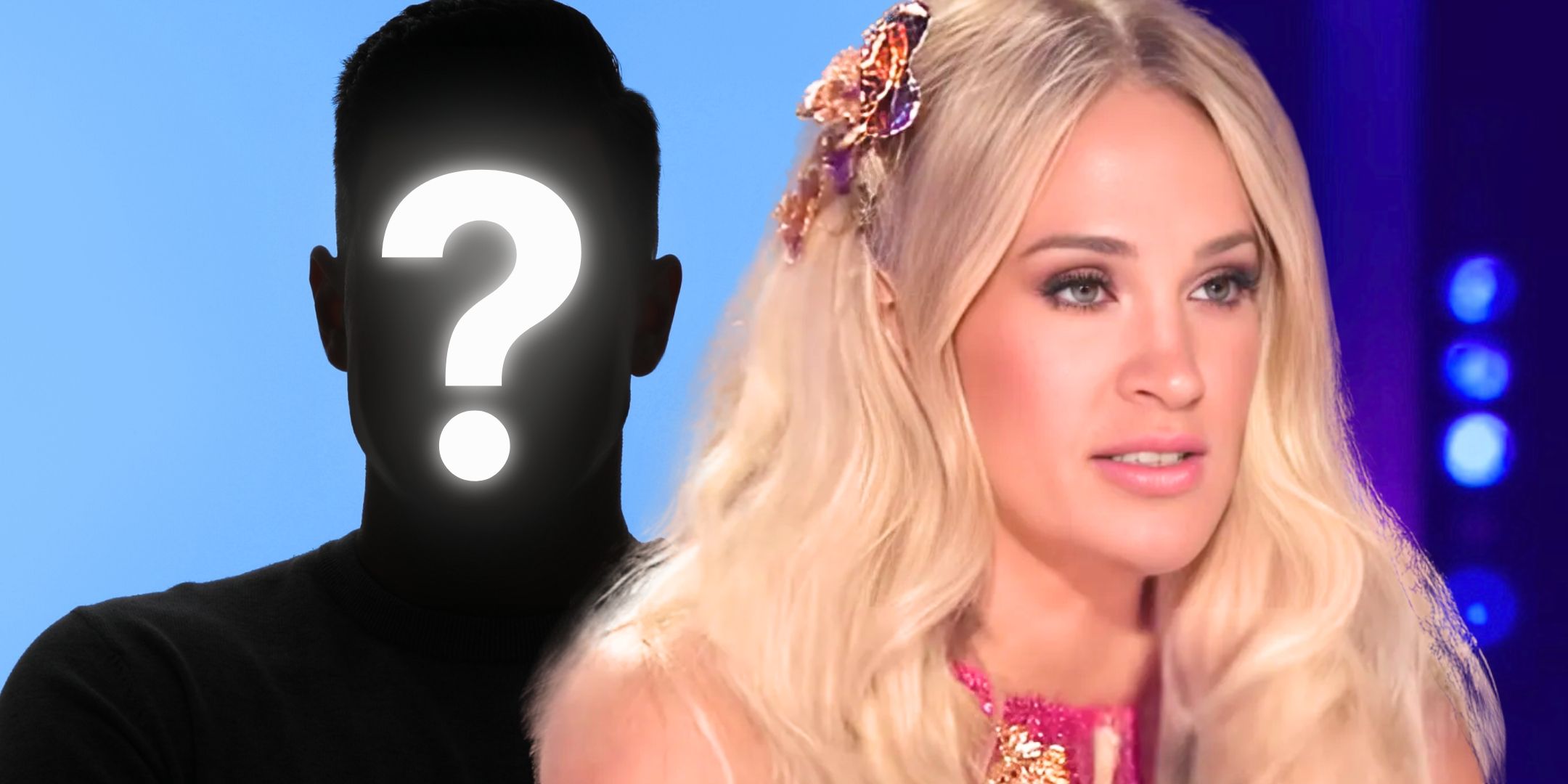 American Idol&rsquo;s Carrie Underwood next to a mystery man