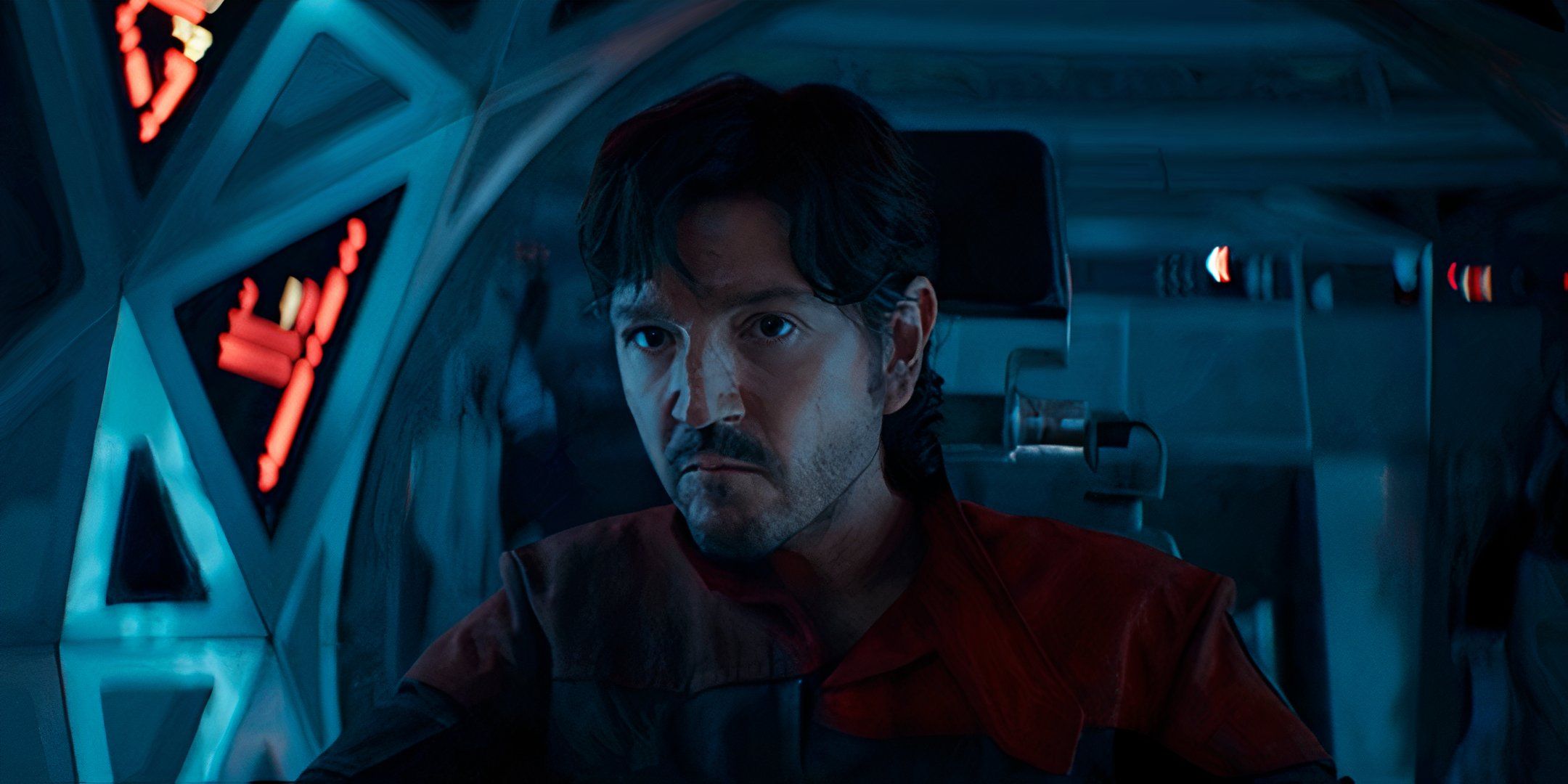 Cassian Andor in the cockpit of a TIE fighter in Andor season 2, episode 2 &ldquo;Sagrona Teema.&quot;