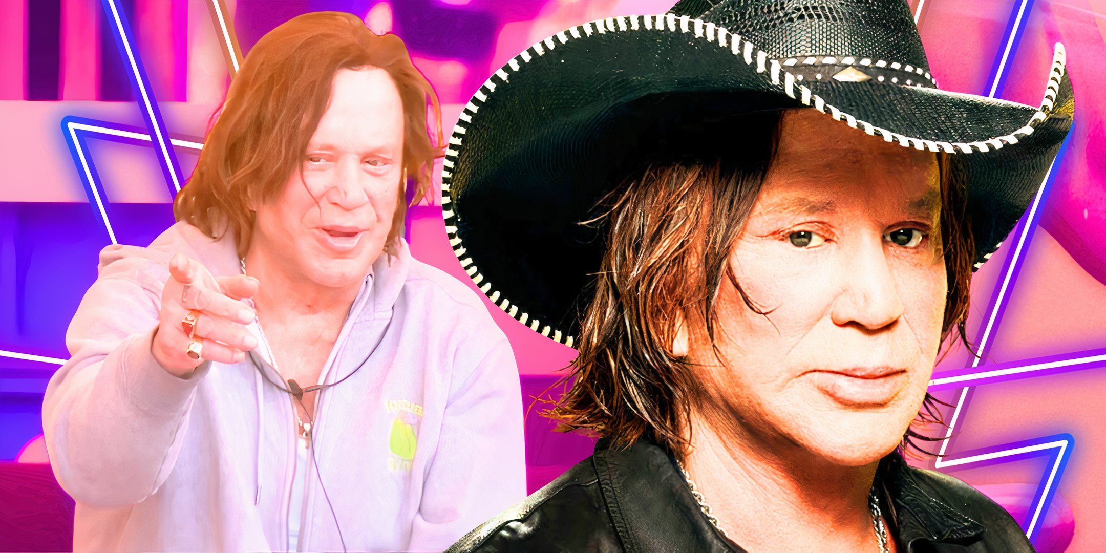 montage of Celebrity Big Brother UK&rsquo;s Mickey Rourke