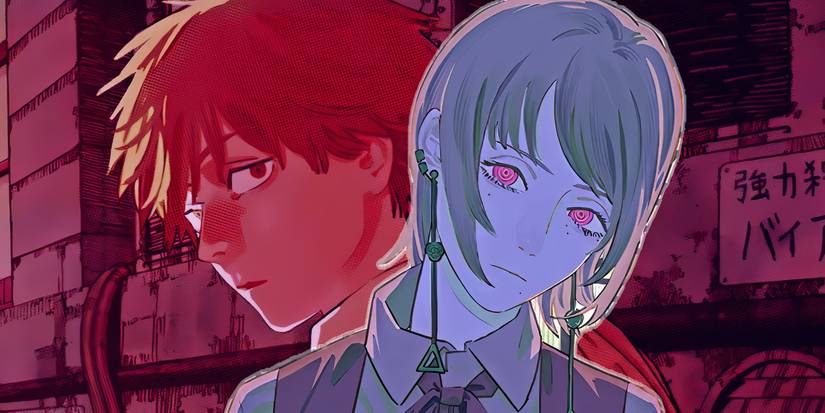 Denji and the Death/Famine Devil from Chainsaw Man.