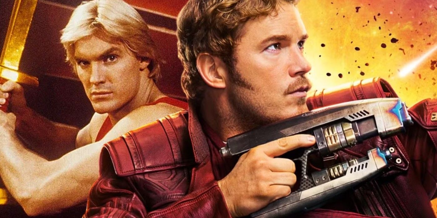 chris pratt as marvel&rsquo;s star-lord from guardians of the galaxy and flash gordon movie still
