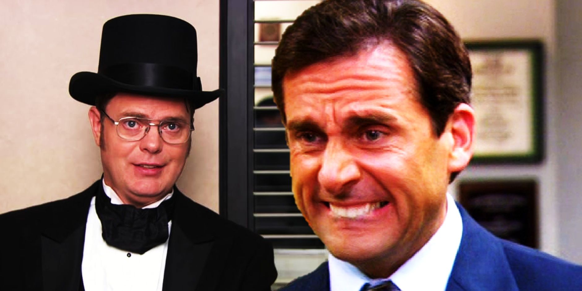 Collage of Michael and Dwight in The Office