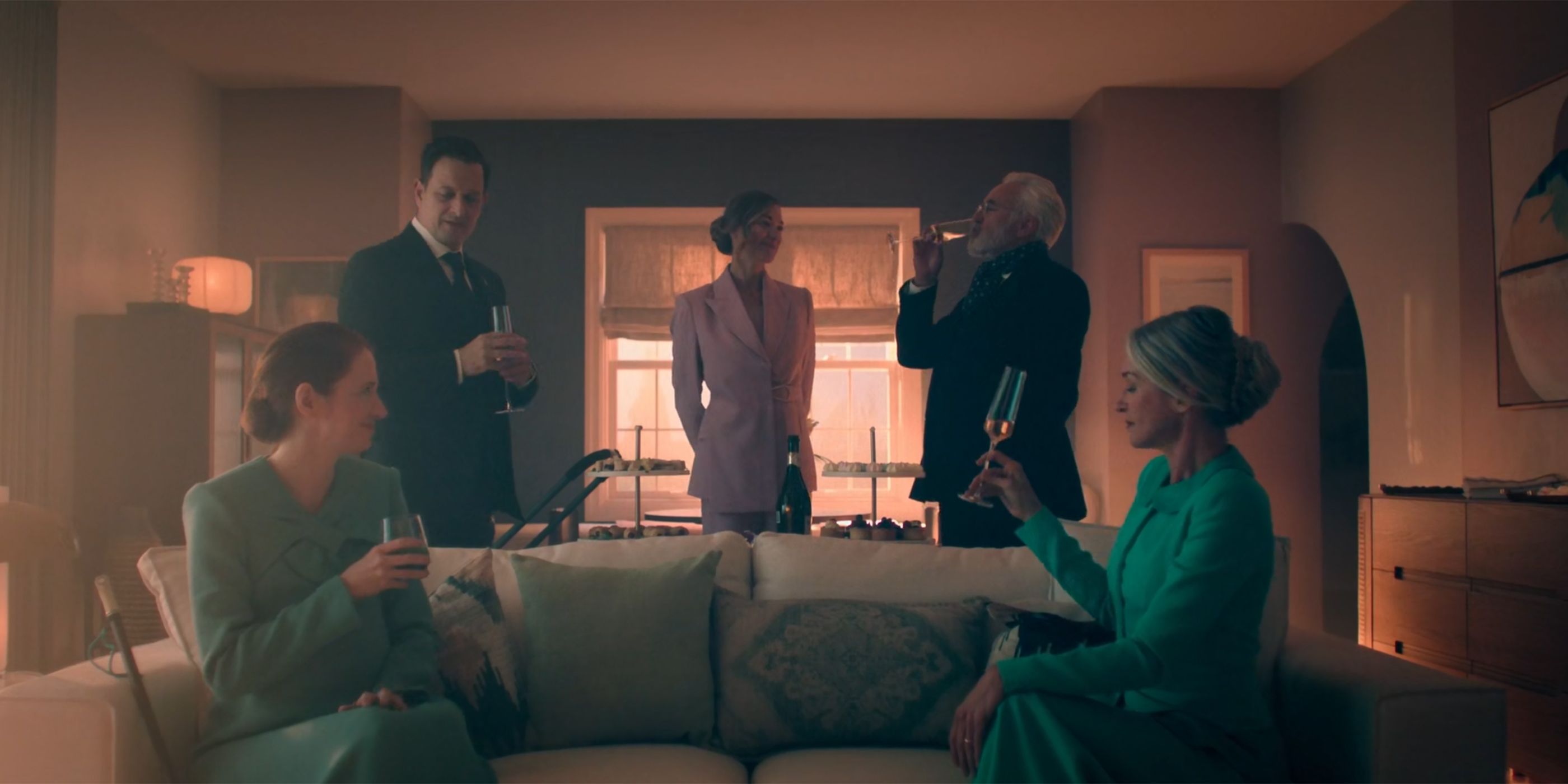 Commander Lawrence, Serena Joy &amp; Naomi in The Handmaid&rsquo;s Tale season 6