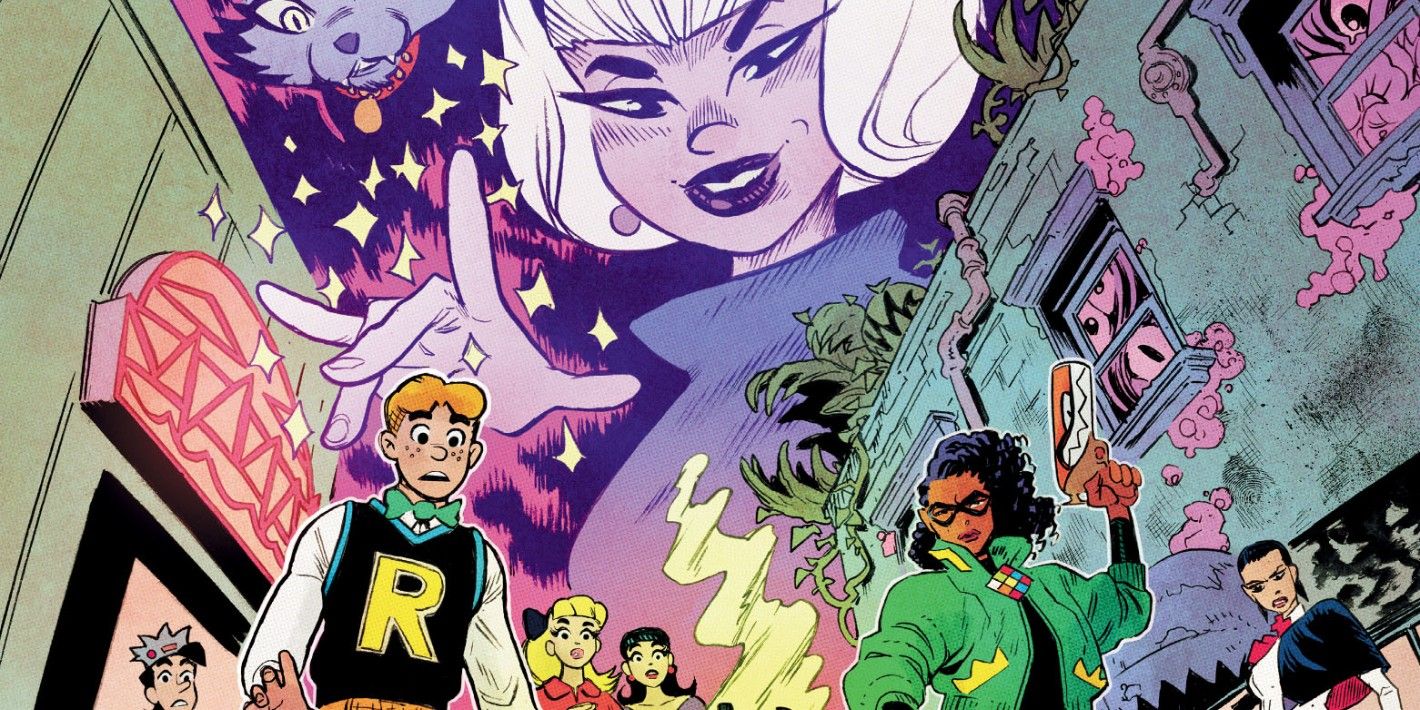 Cropped cover for Archie vs. Minor Threats, with Playtime looming over the Riverdale gang.