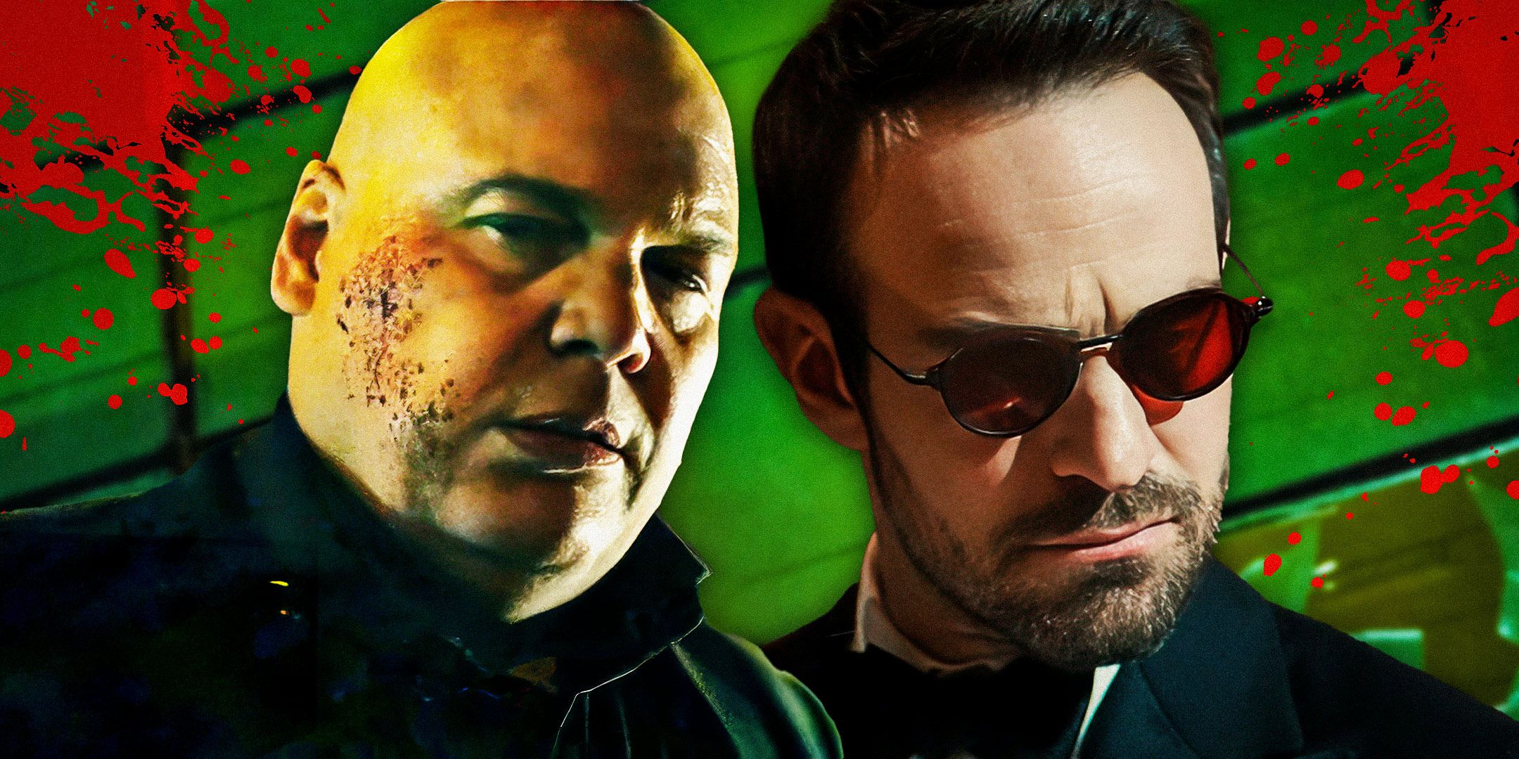 Split image of Kingpin &amp; Daredevil