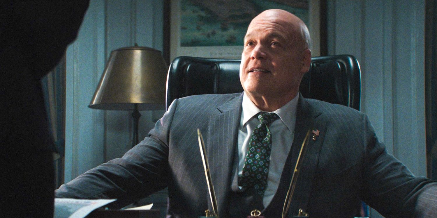 Wilson Fisk (Vincent D&rsquo;Onofrio) smiling in Daredevil: Born Again Season 1 Ep 8