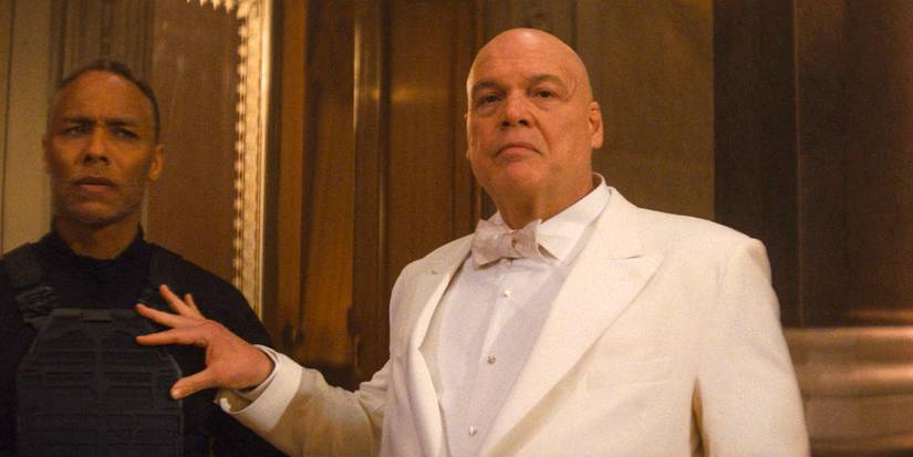 Wilson Fisk (Vincent D'Onofrio) at the Black and White Ball in Daredevil: Born Again Season 1 Ep 8