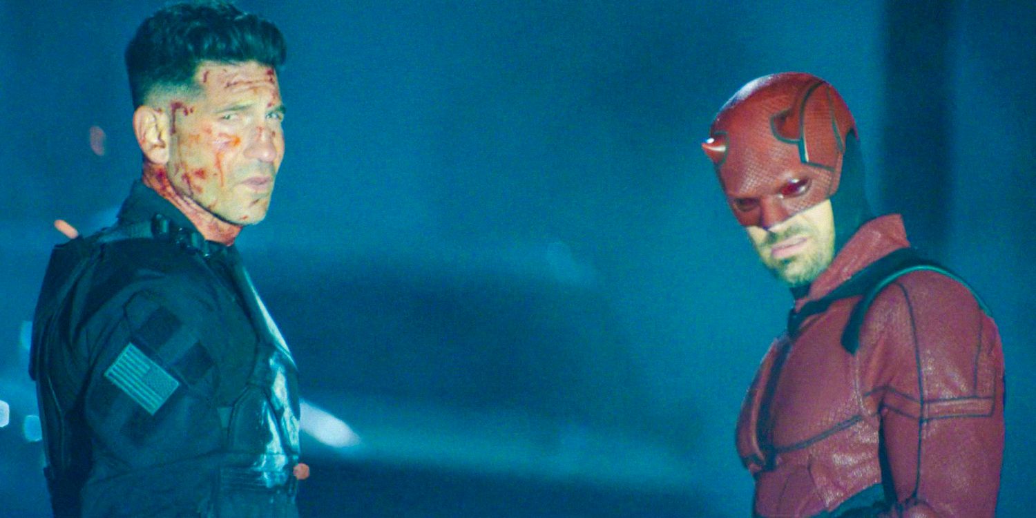 Frank Castle / Punisher (Jon Bernthal) and Daredevil (Charlie Cox) in Daredevil: Born Again Season 1 Ep 9