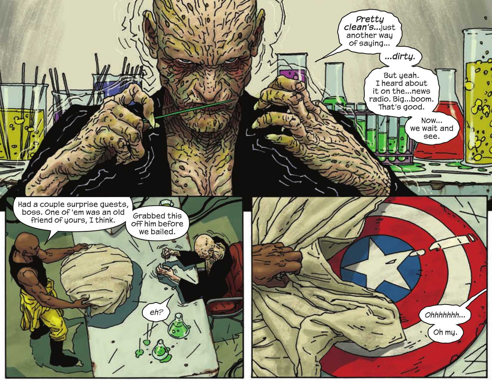 Daredevil Cold Day in Hell #1 Bullseye gets Captain America's shield