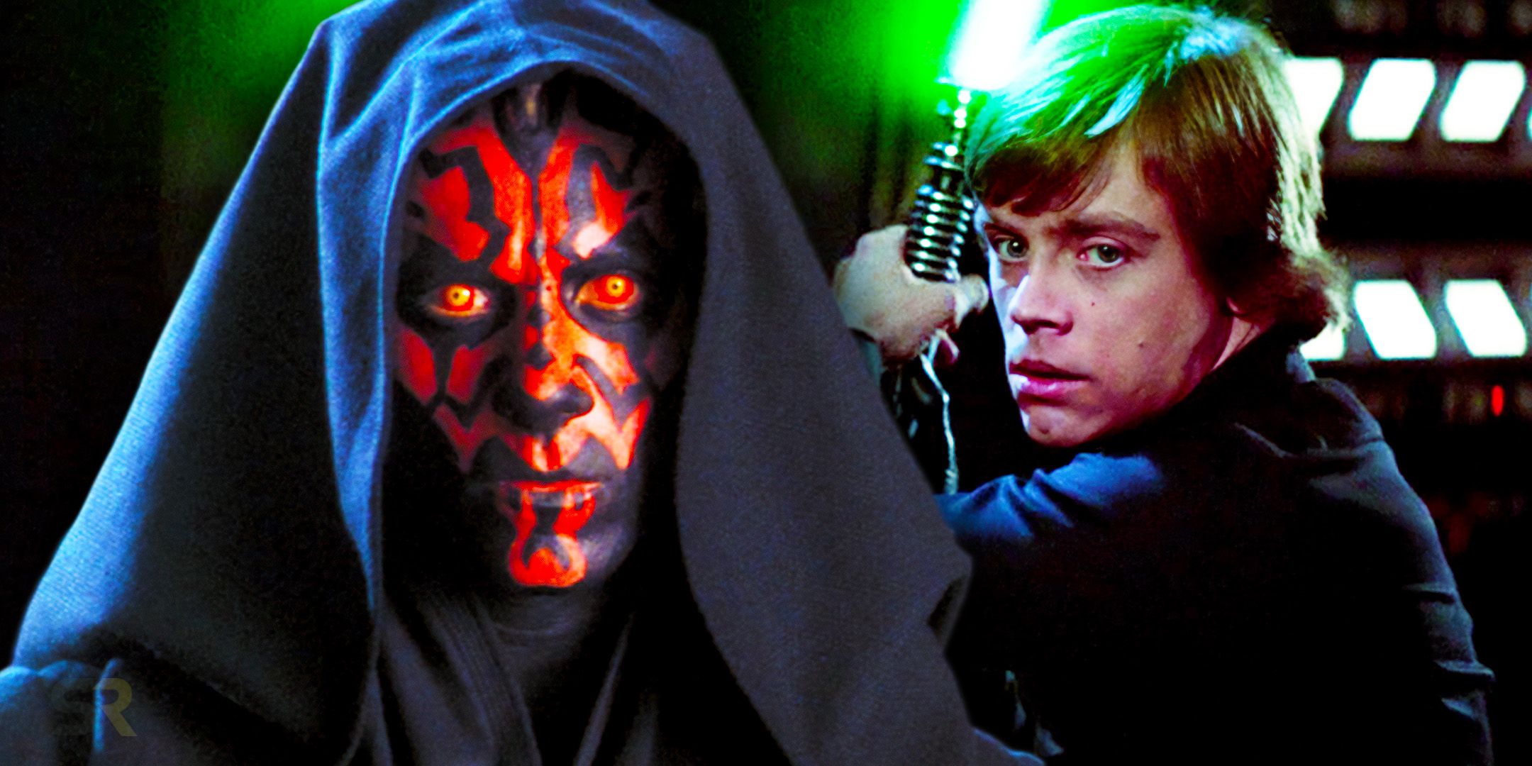 Darth Maul and Luke Skywalker in Star Wars