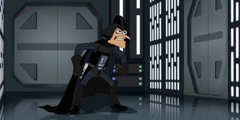 Darthenshmirtz in Phineas and Ferb Star Wars
