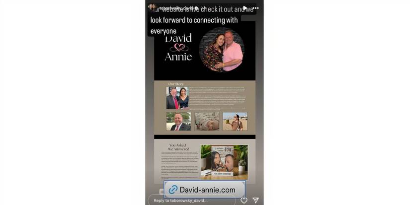 David Toborowsky in 90 Day Fiance on Instagram Story about his website