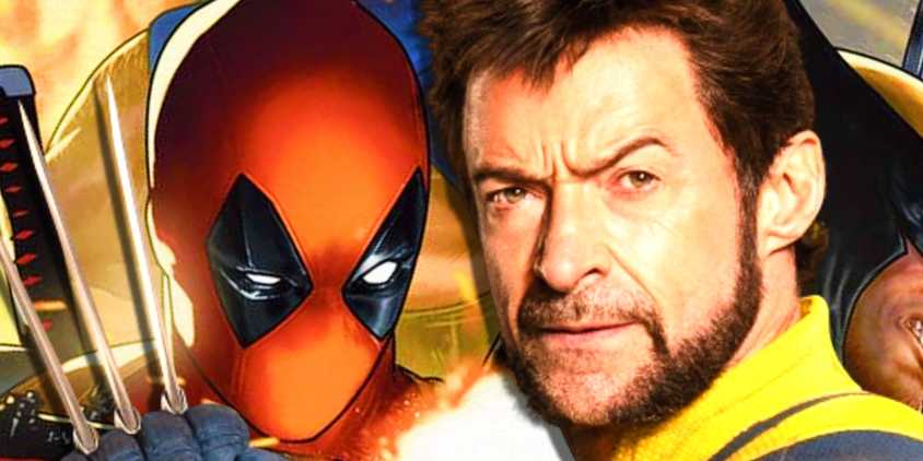 Deadpool and Wolverine Side by Side in Movie and Comic Art