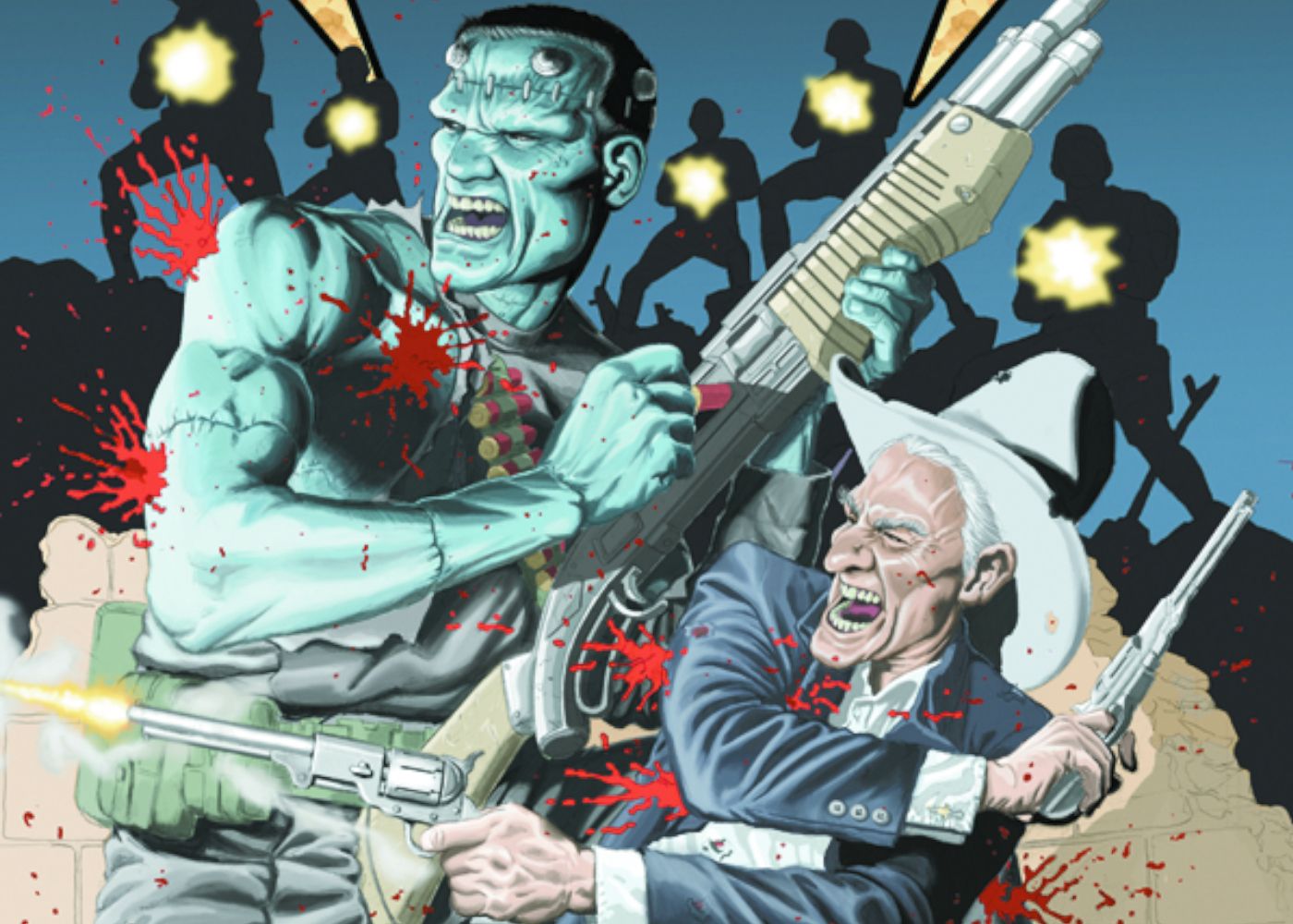 Doc Frankenstein and Tex get shot up