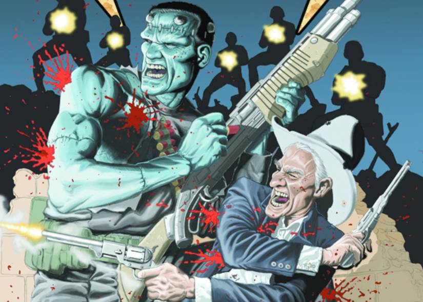 Doc Frankenstein and Tex get shot up