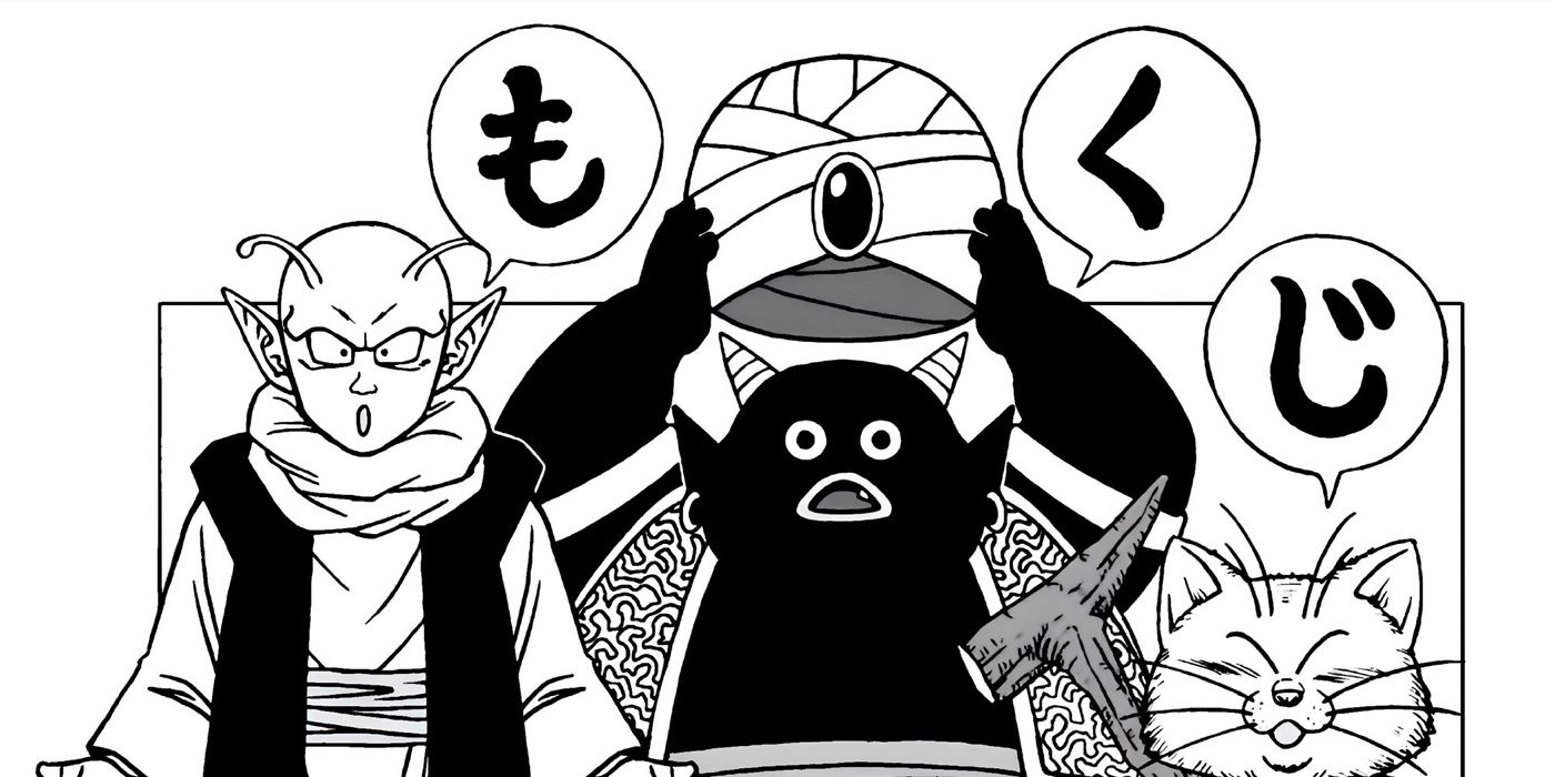 Mr. Popo removes his turban, revealing his horns in Dragon Ball Super.