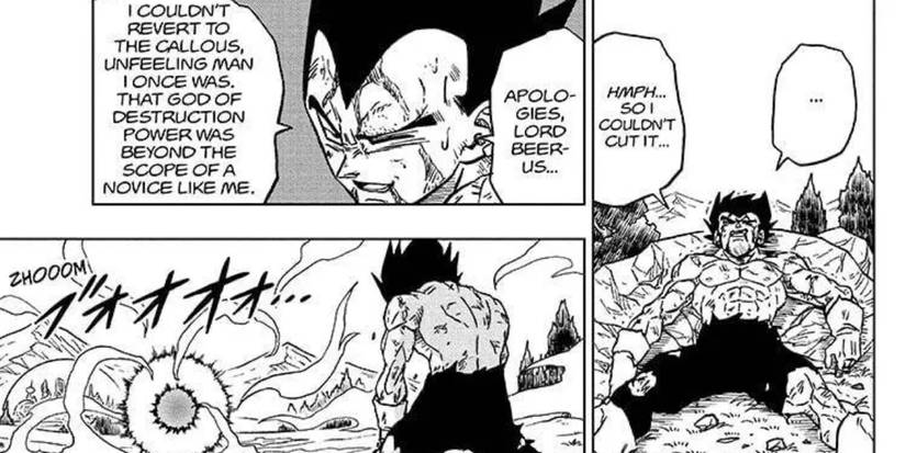 Vegeta dit qu'il n'est plus l'homme insensible qu'il était autrefois