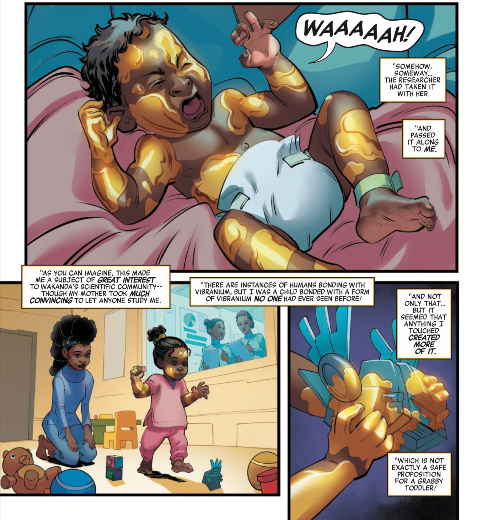 New Champions #4 by Foxe and Fiorelli - Gold Tiger’s origin reveals new type of Vibranium laced within her