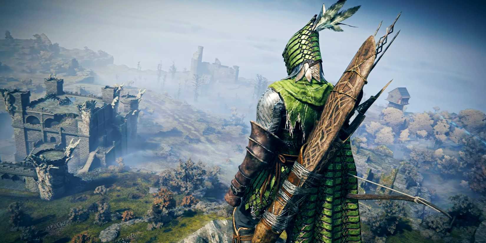 Elden Ring Nightreign's Ironeye overlooking Limveld.