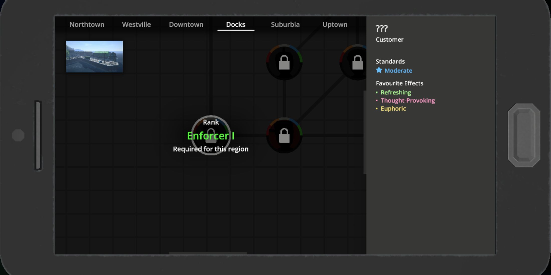 Enforcer Rank Schedule 1 is shown in the menu.