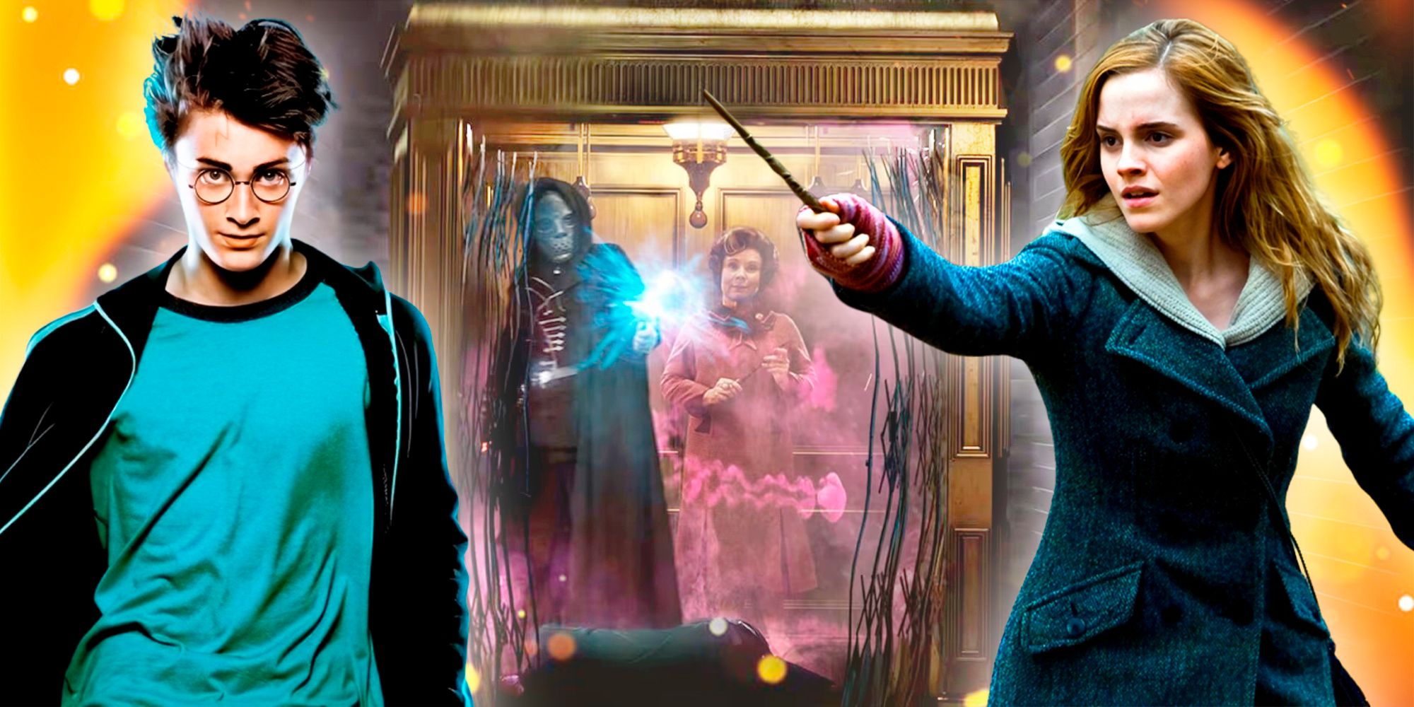Epic Universe promo image with Harry and Hermione