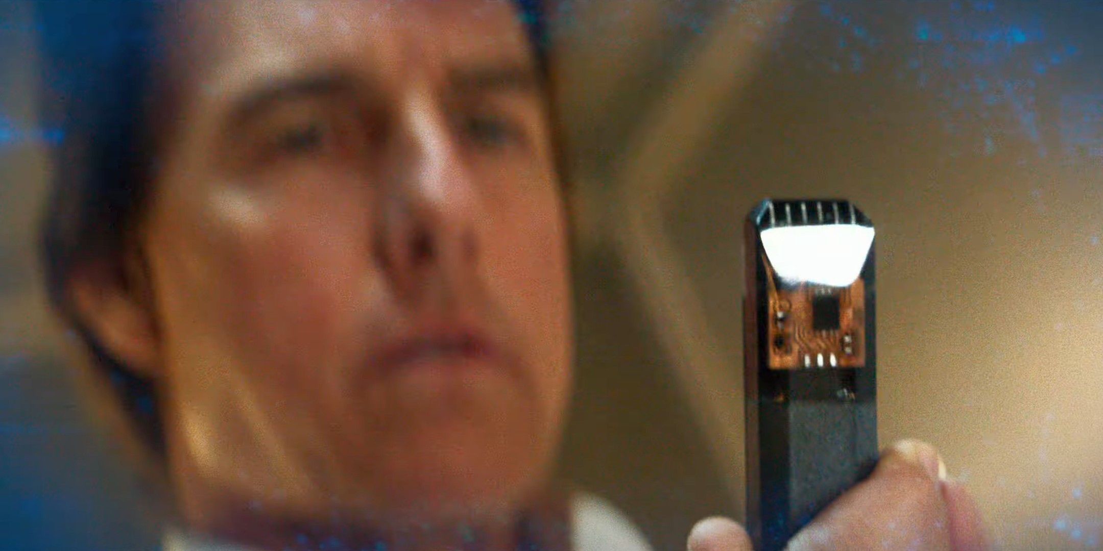 Ethan holding a device in Mission: Impossible - The Final Reckoning