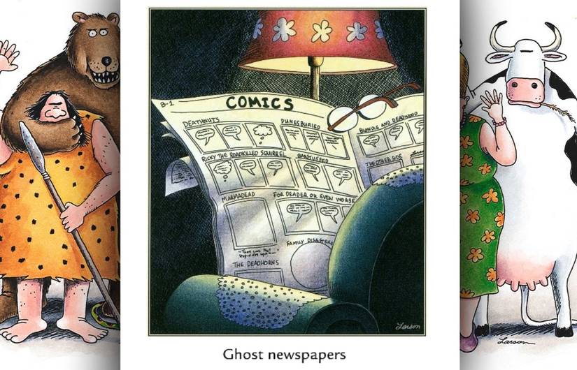 far side ghost newspapers comic