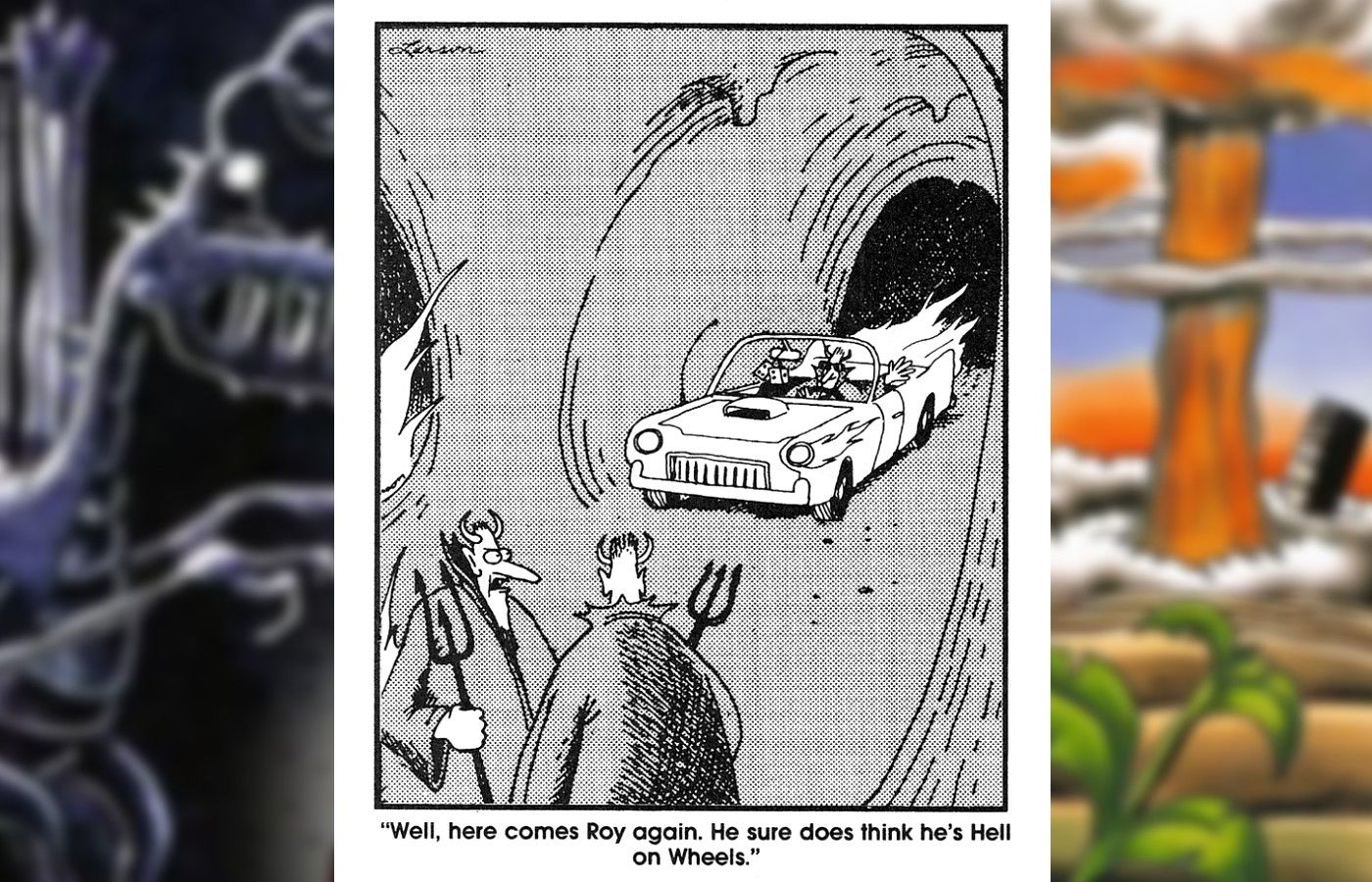 far side hell on wheels comic