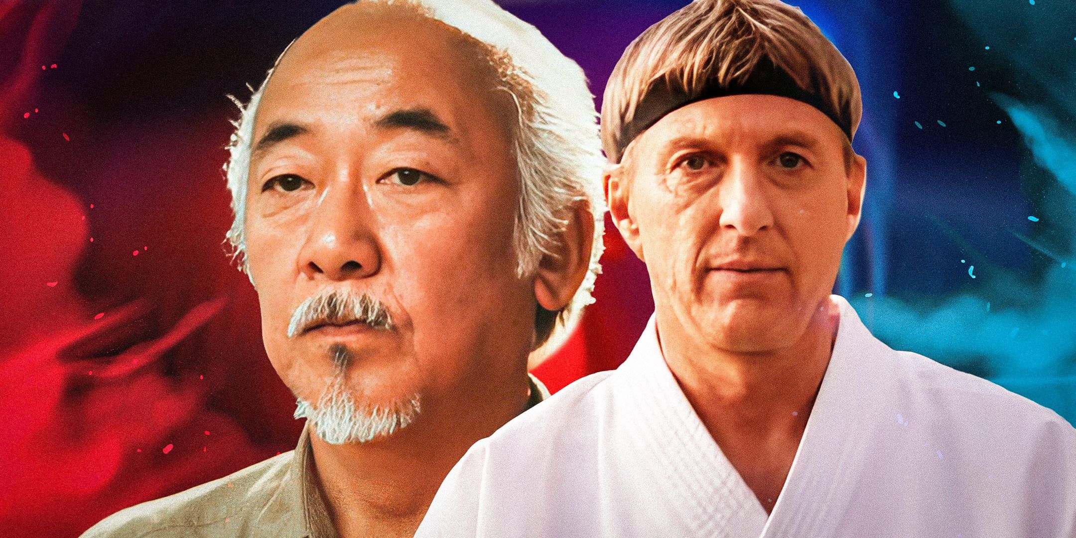 Mr. Miyagi in The Karate Kid and Johnny Lawrence in Cobra Kai