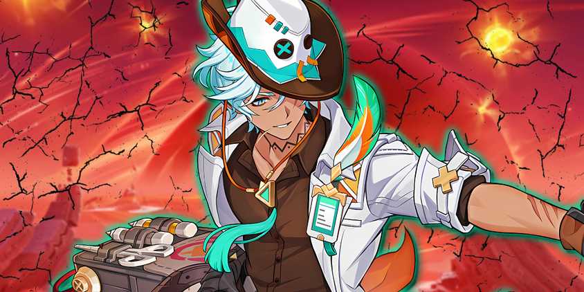 Genshin Impact's Ifa smiles and extends his arm outward.