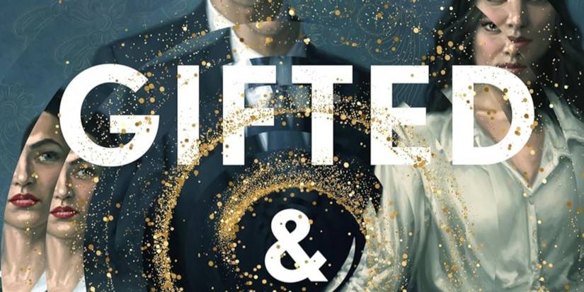 Gifted & Talented Cover with the title in white, gold glitter, and fragmented images of people