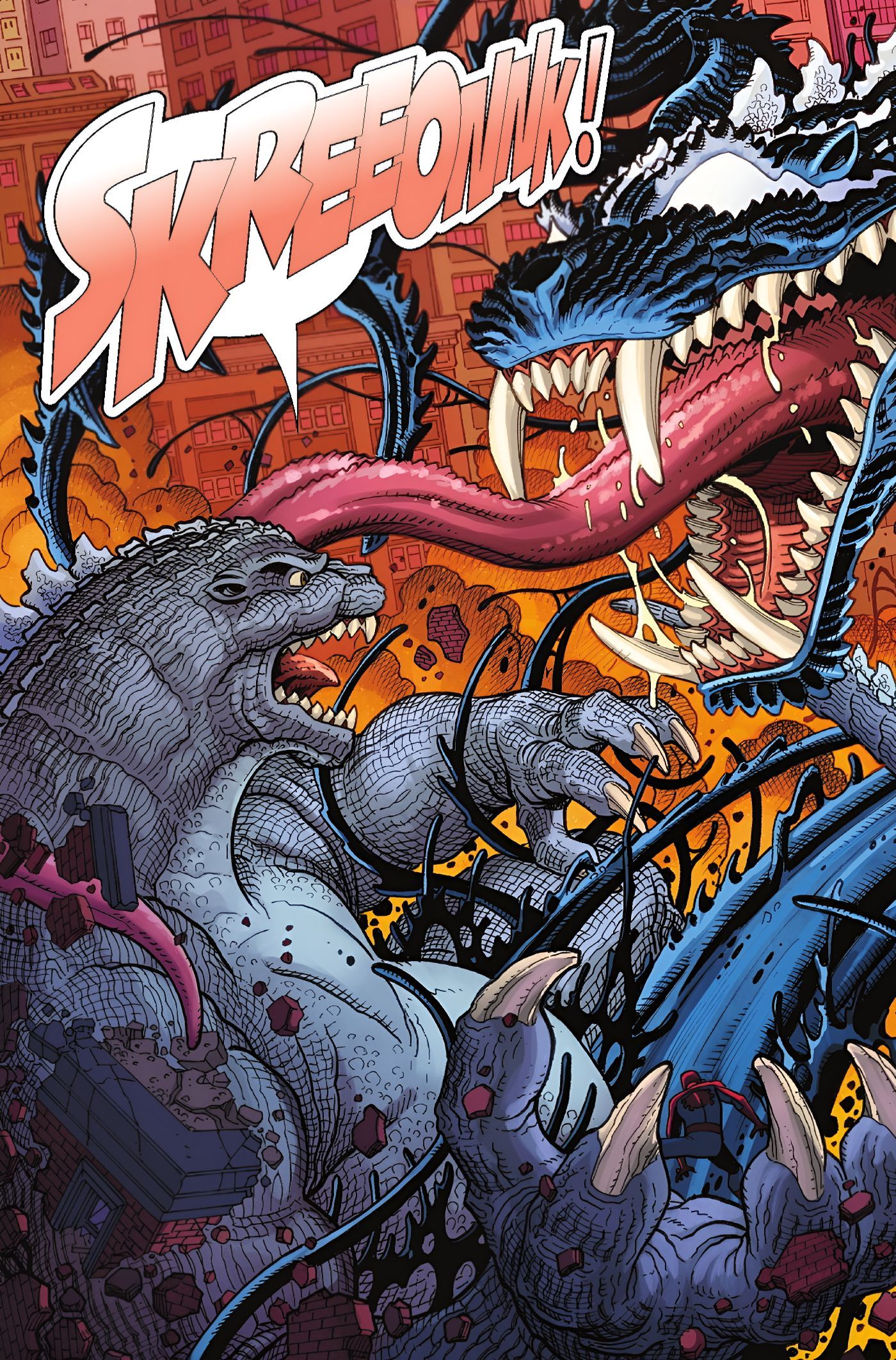 Godzilla and God Venom Attack Each Other