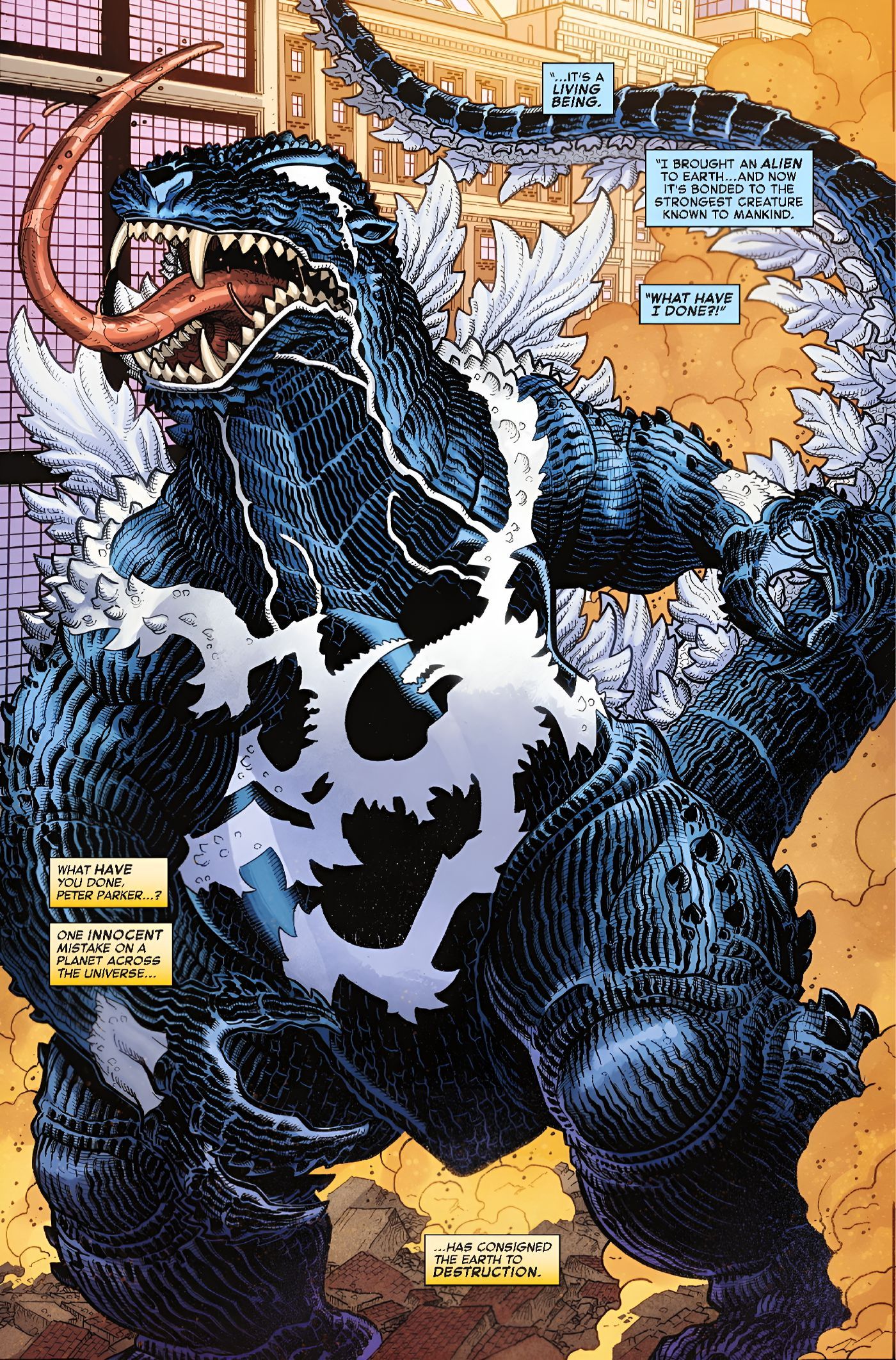Godzilla Is Consumed By Venom While Rampaging New York
