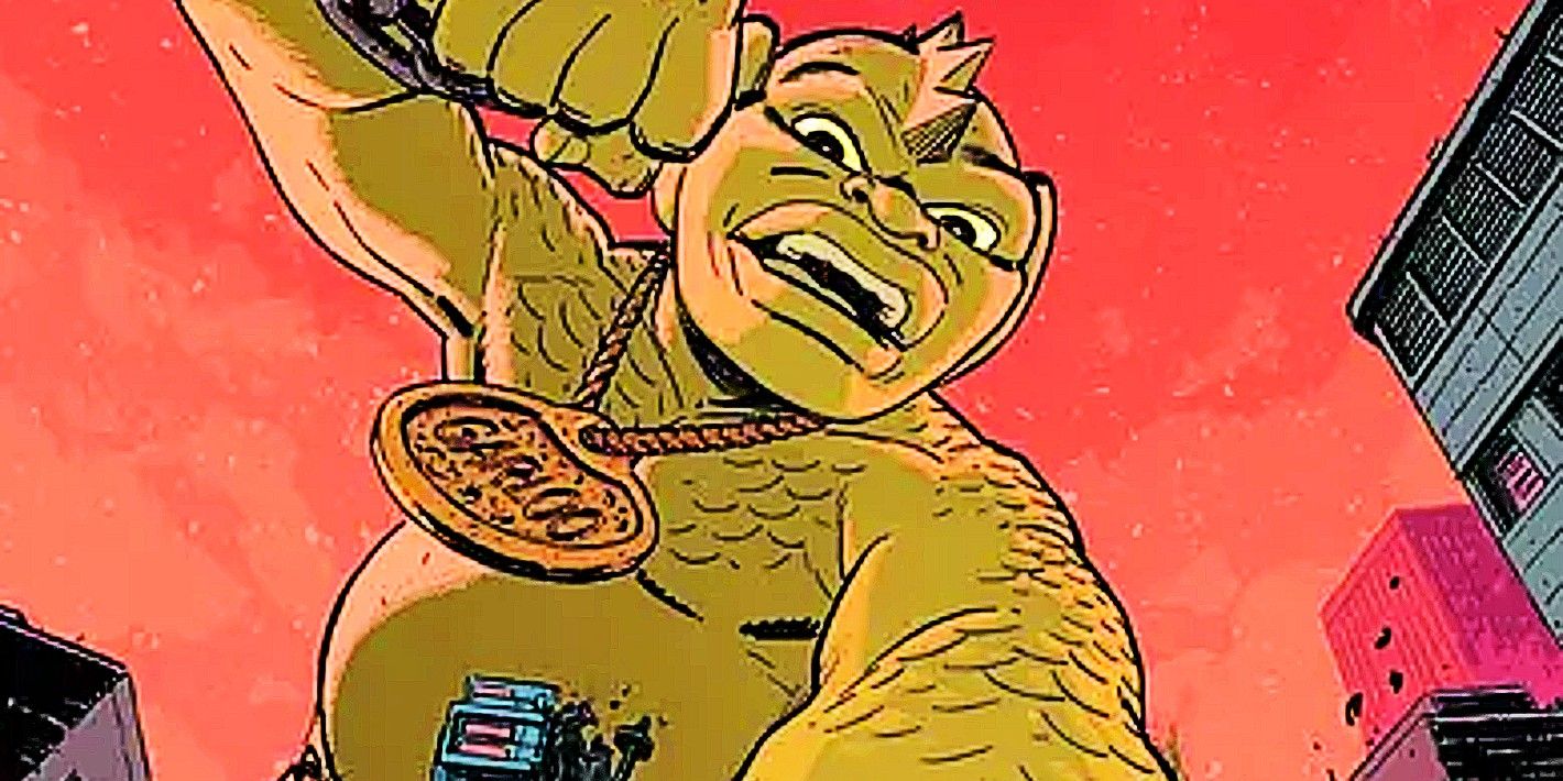 Great Garloo cropped cover, the kaiju creature raising a fist, looming over the viewer