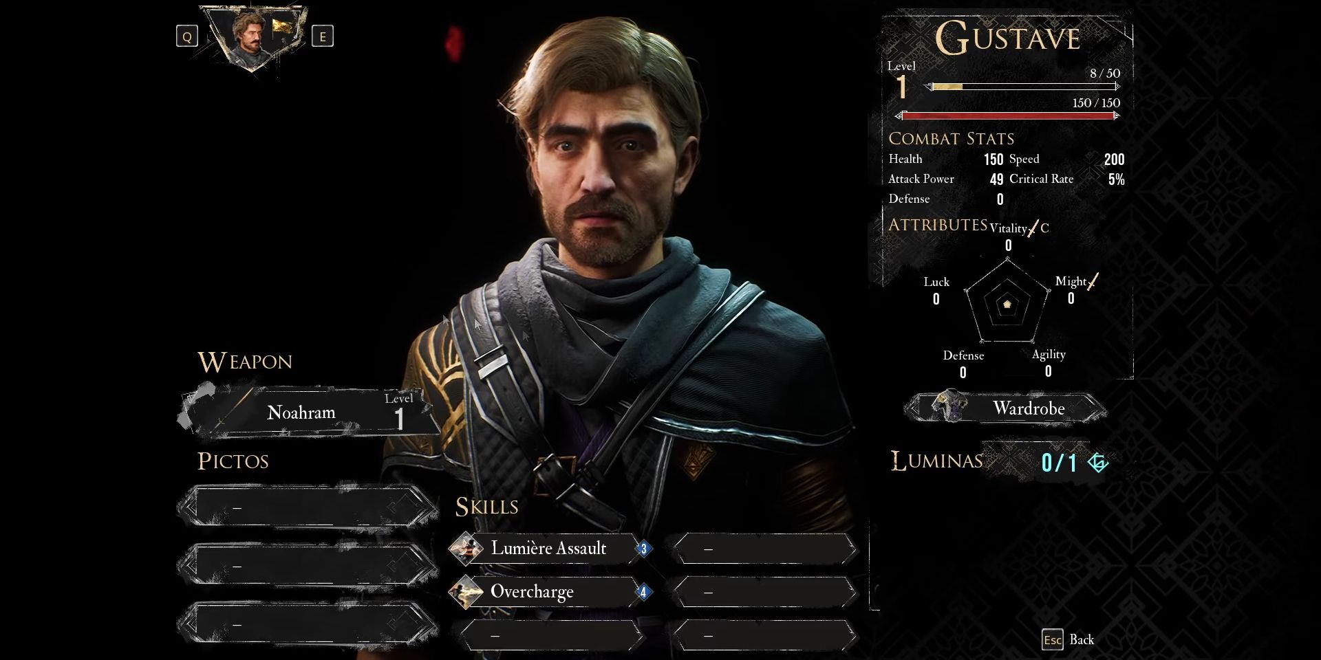 Gustave with the Bun haircut in Clair Obscur.