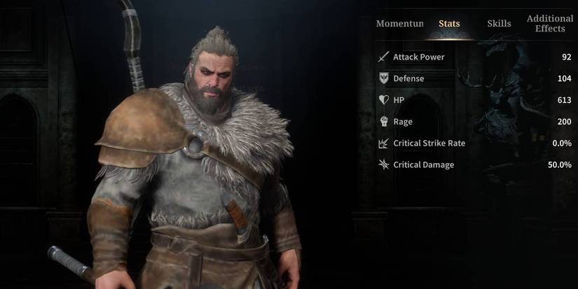 Game of Thrones: Kingsroad Sellsword character with Stats listed