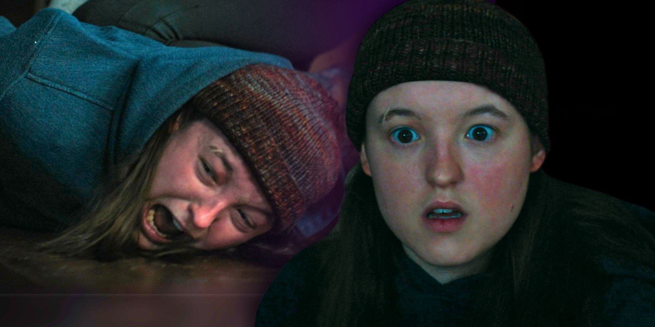 Ellie (Bella Ramsey) looking shocked in The Last of Us season 2 episode 2