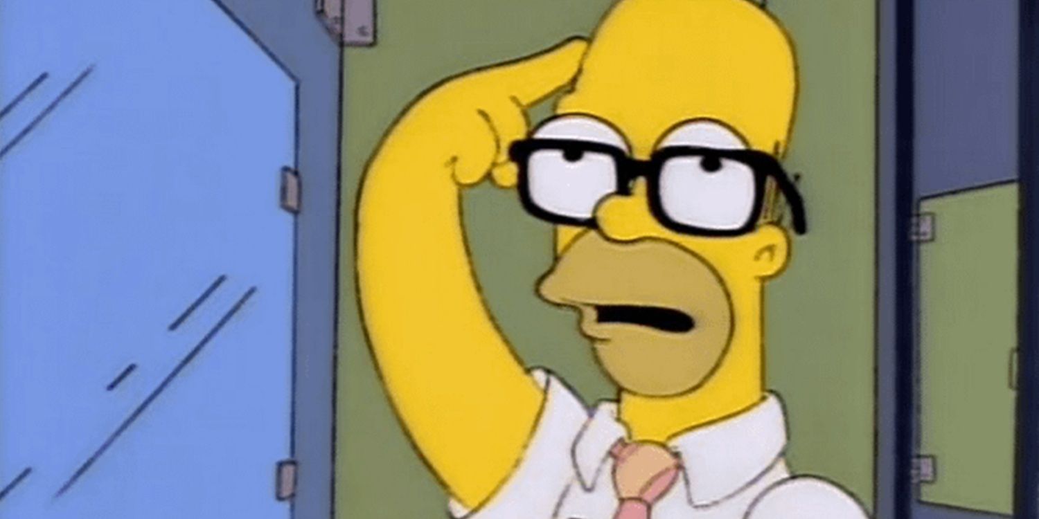 Homer wearing glasses in The Simpsons