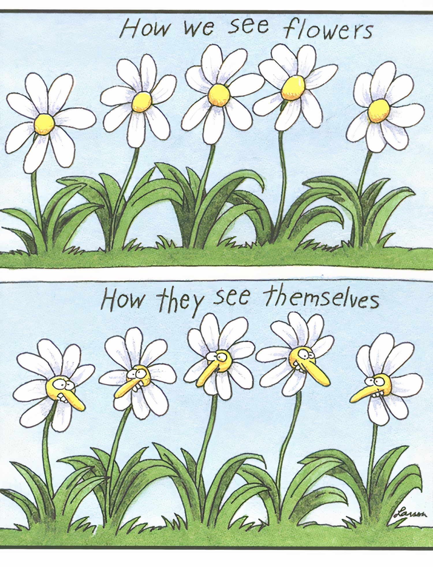 How Flowers See Themselves Far Side