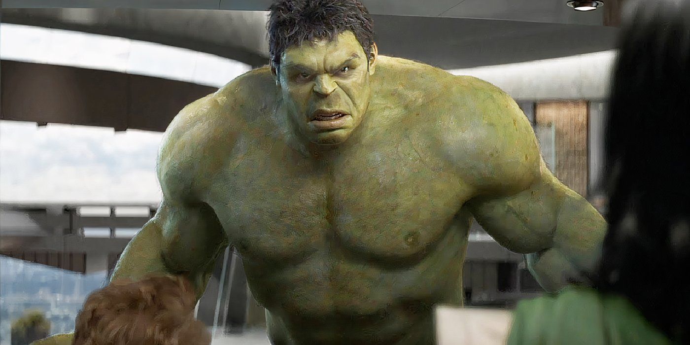 Hulk looking at the screen angry in Avengers Endgame