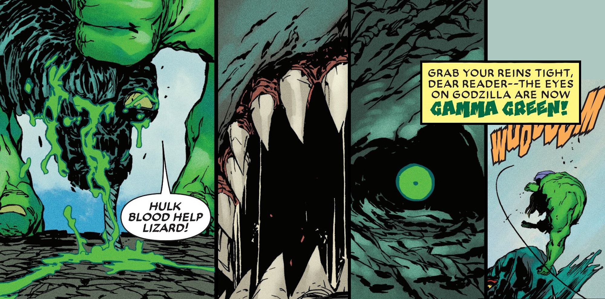 Hulk Pours His Blood Into Godzilla in Marvel Comic Crossover