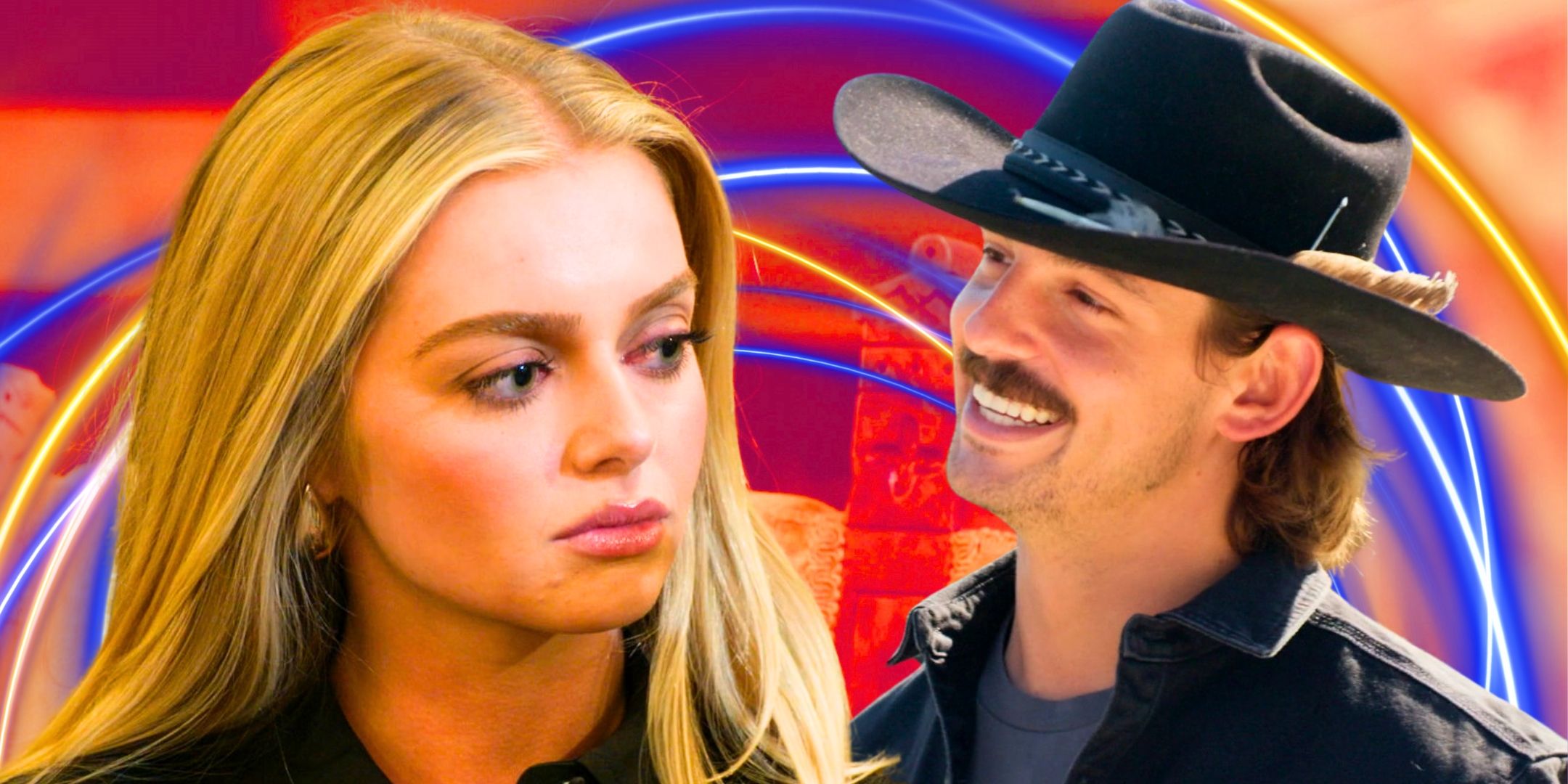 Farmer Wants A Wife’s Samantha Riehl looks somber and Farmer John smiles