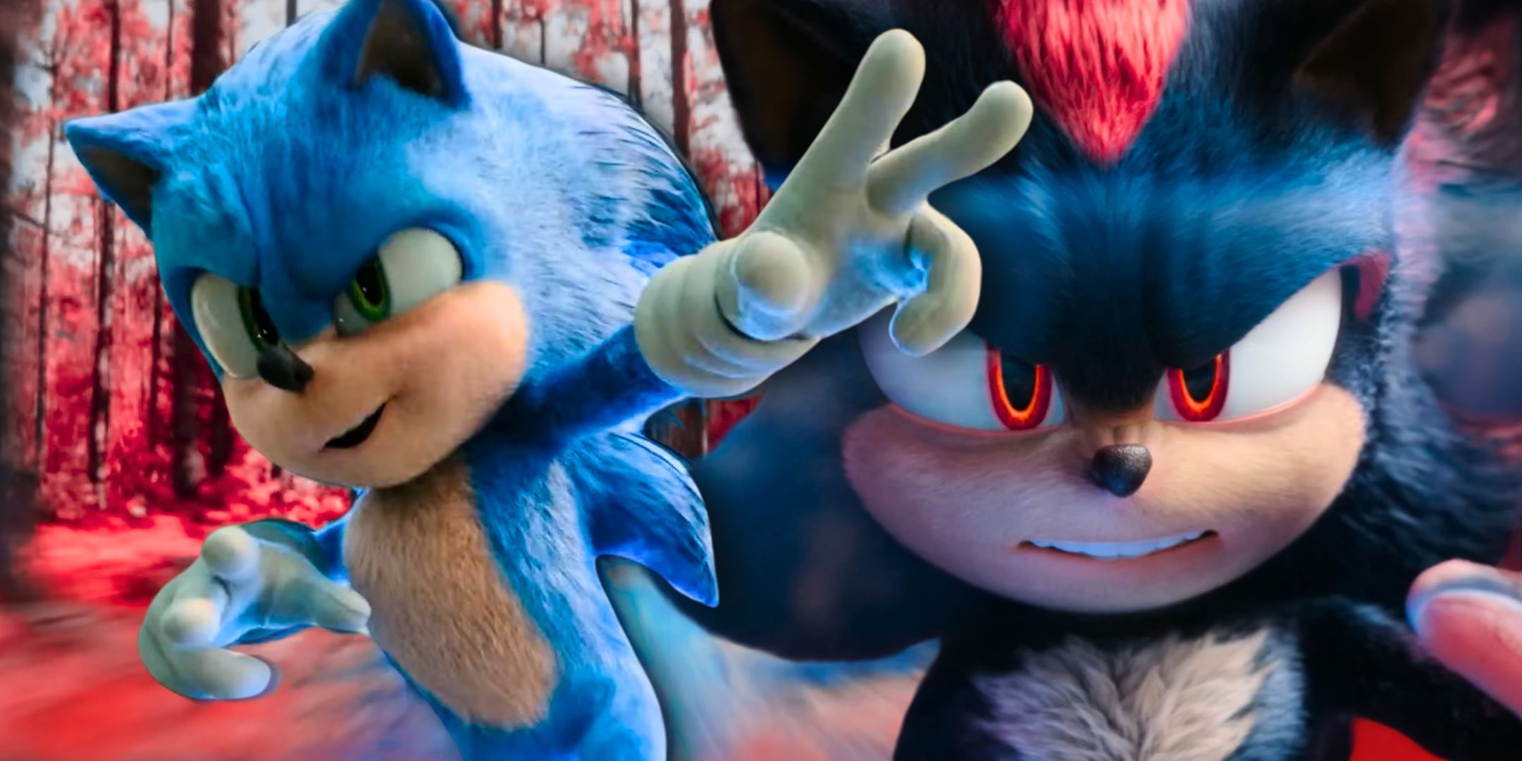 Shadow and Sonic from Sonic the Hedgehog 3