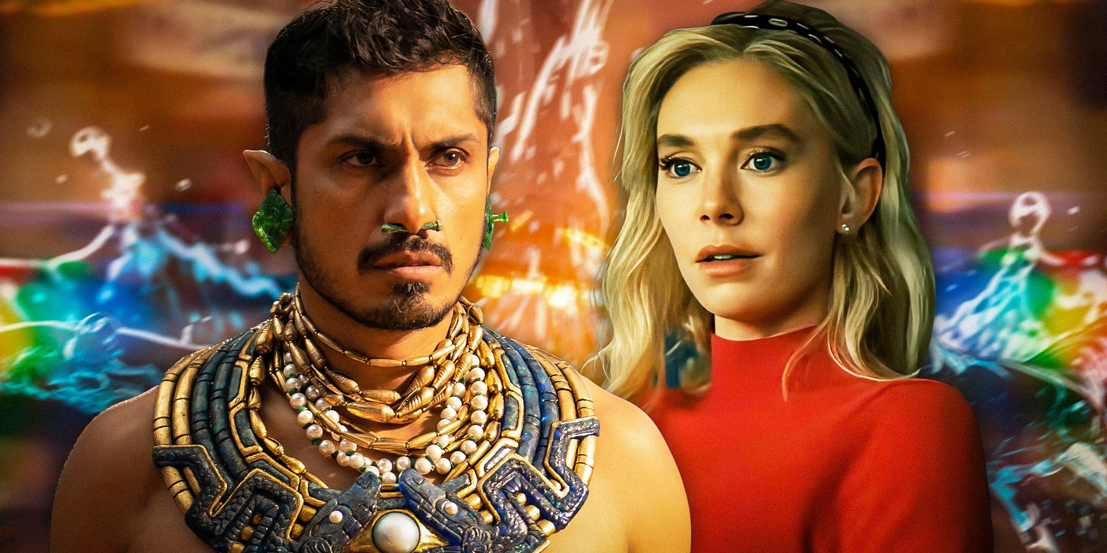 Split image of Sue Storm and Namor in the MCU