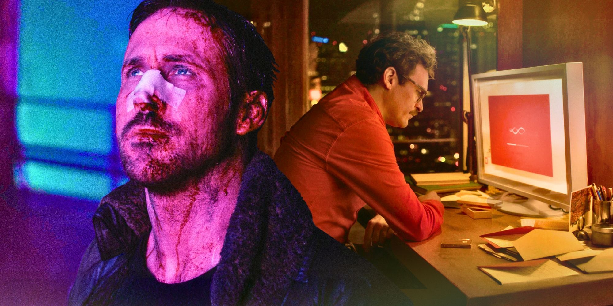 Ryan Gosling in Blade Runner 2049 and Joaquin Phoenix in Her