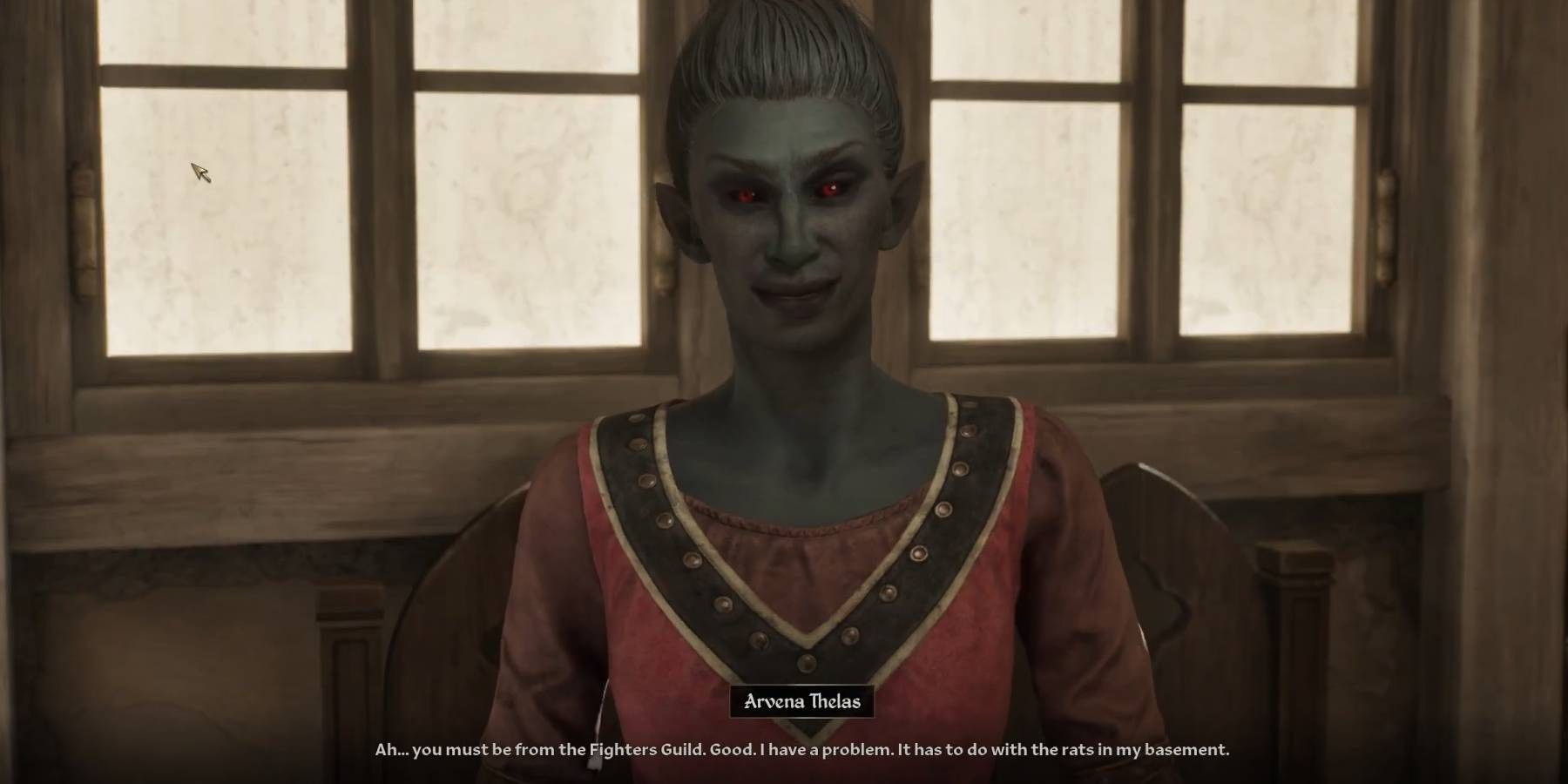 Oblivion Remastered talking to Arvena Thelas to start "A Rat Problem" quest
