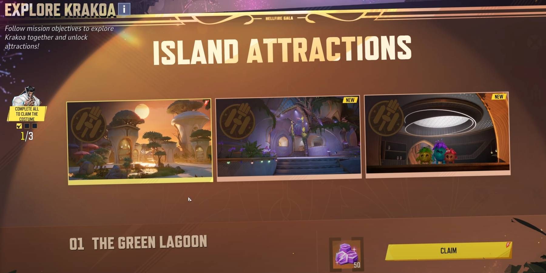 Marvel Rivals Island Atracciones Acto 1 de Hellfire Gala Moments Evento estacional
